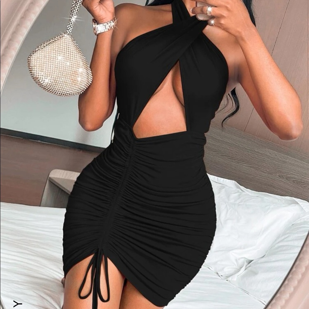 Shein black mini dress